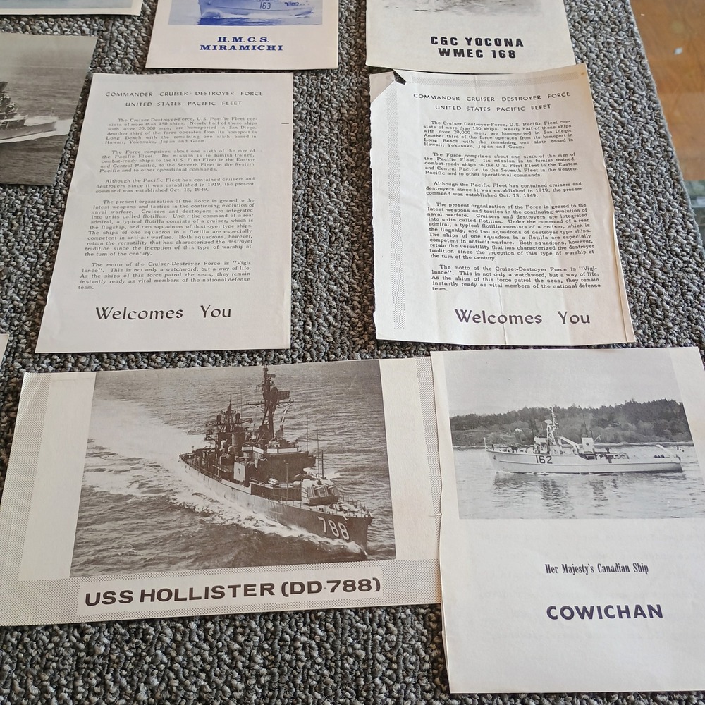 Vintage US Navy Coast Guard Canadian Navy Ship Pamphlets Postcards Ephemera Lot - Picture 6 of 8